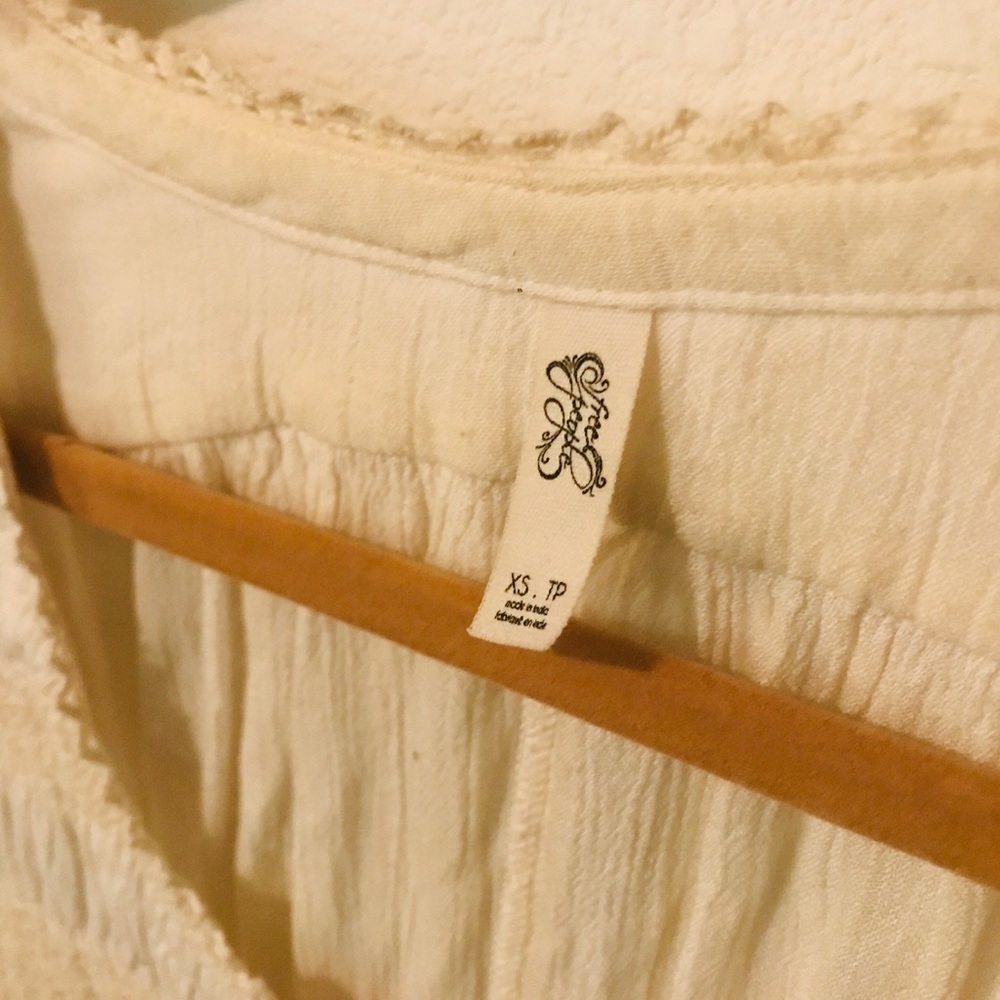 Free people white long sleeve shirt - Picture 3 of 7